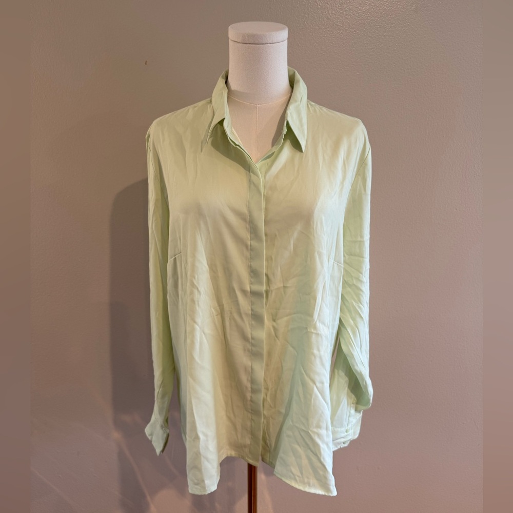 Express Mint Green Button Down Shirt